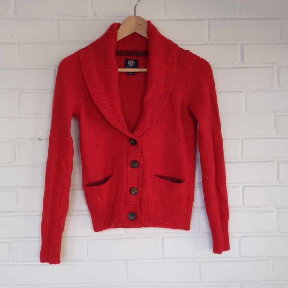 American Eagle Cowl Neck Button Sweater Cardigan